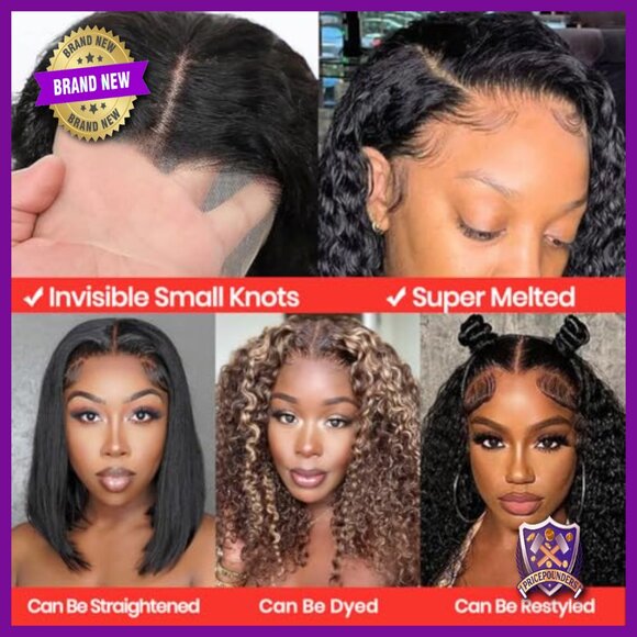 Human Hair Short Bob Wig 10 Inch HD Lace Front Pre Plucked Glueless